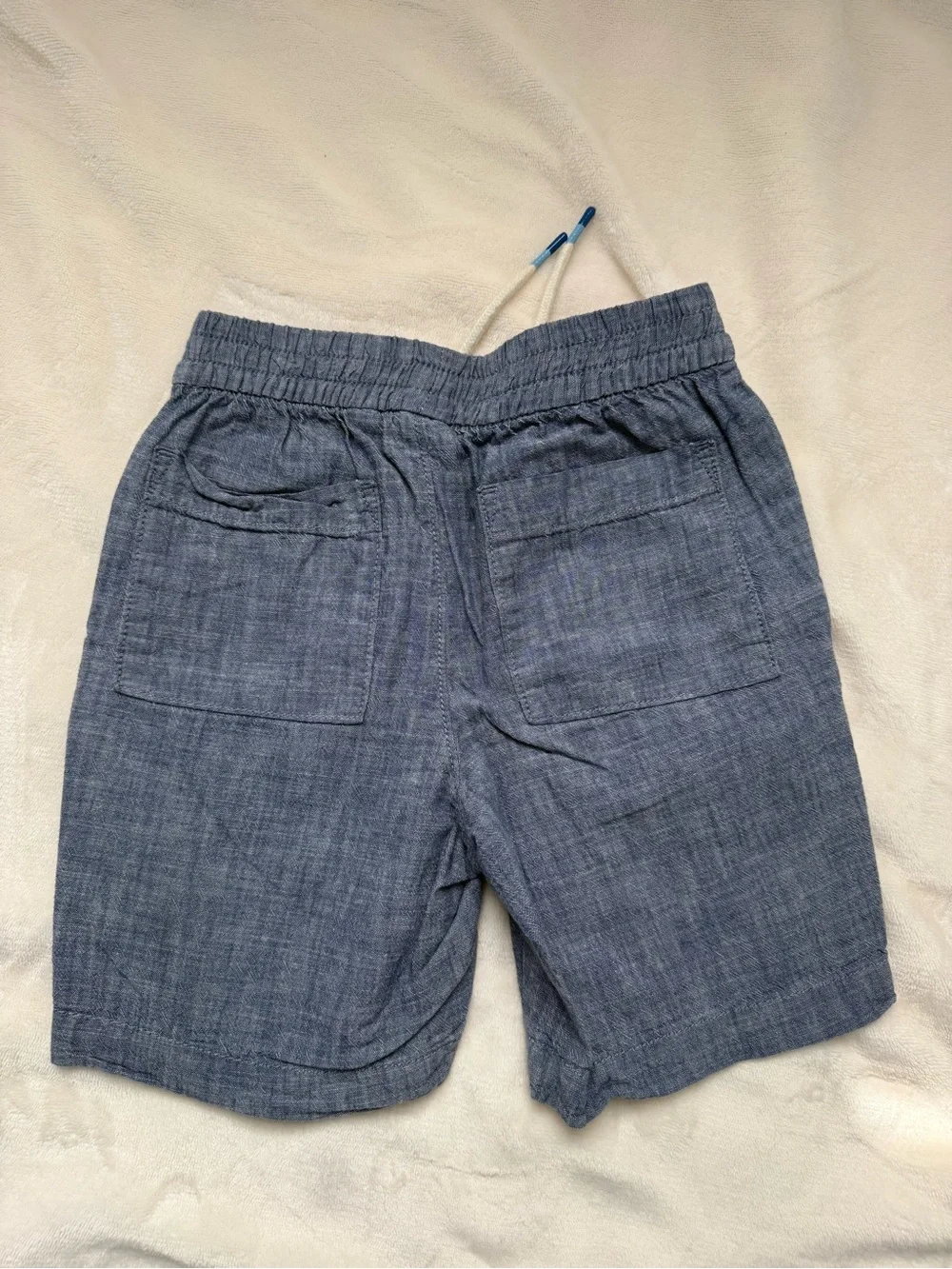 GAP Boys Blue Chambray Drawstring Shorts